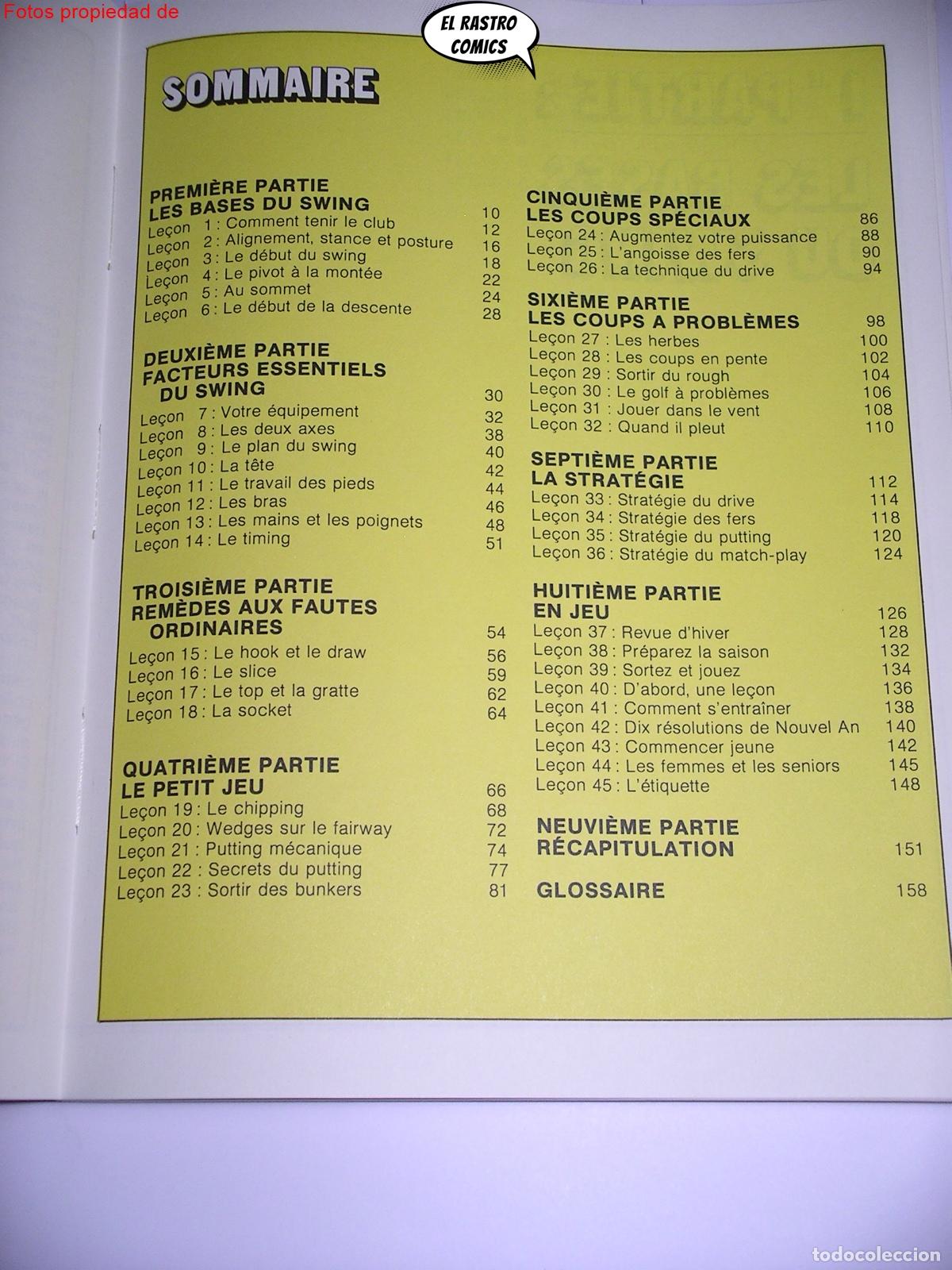 Coleccionismo deportivo: Le&ccedil;ons de Golf, Jack Nicklaus, Jim McQueen, ed. Solar 1987, en franc&eacute;s E5 - Foto 4