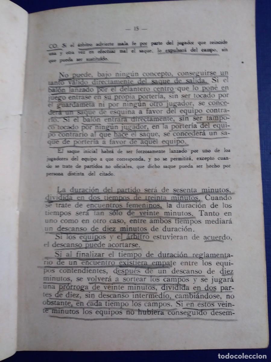 Coleccionismo deportivo: REGLAMENTO DE BAL&Oacute;N A MANO - 1943 - Foto 7
