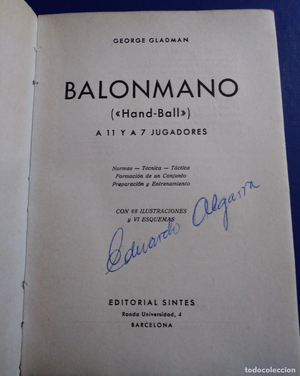 Coleccionismo deportivo: Libro &rdquo;BALONMANO (HAND-BALL)  - GLADMAN - Foto 4