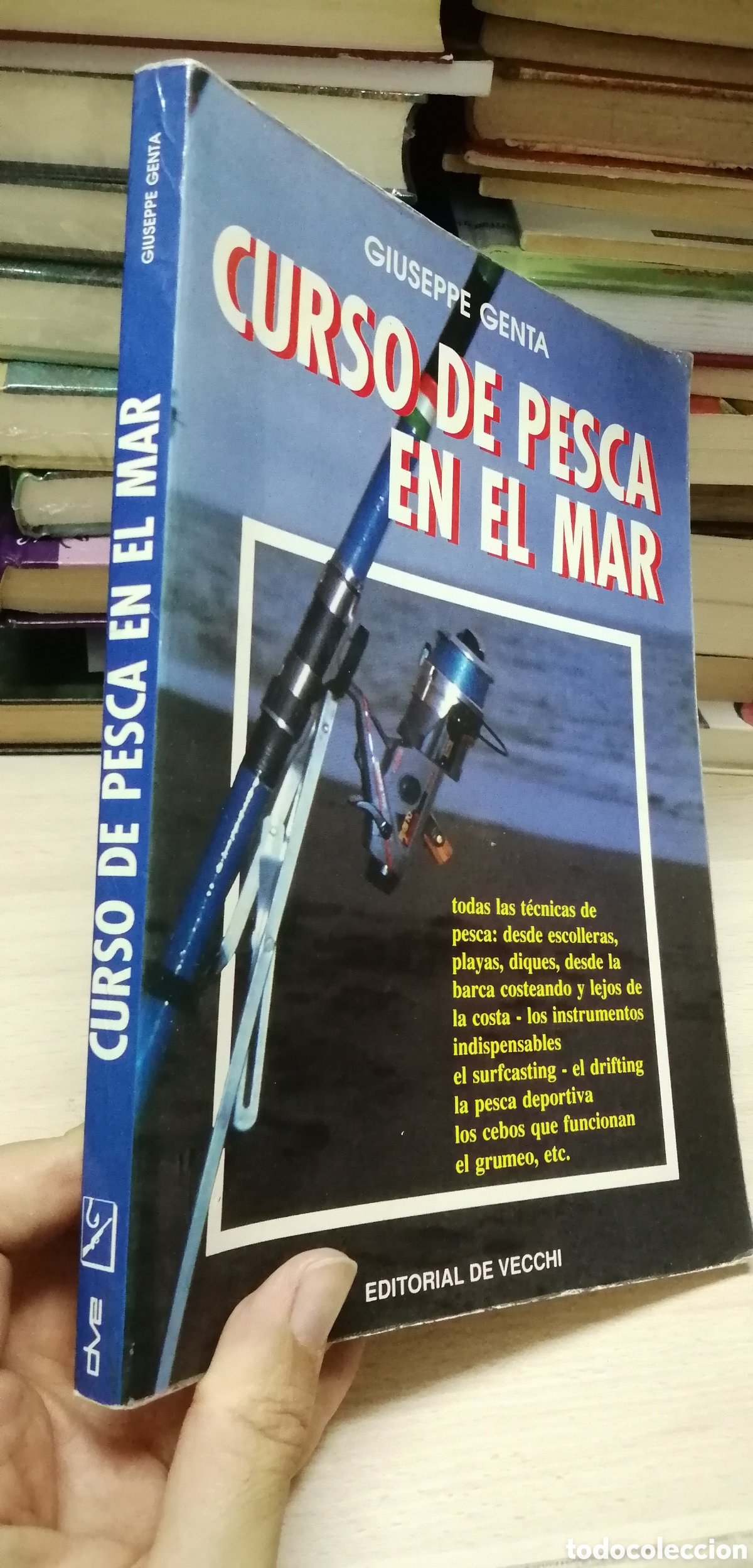 Coleccionismo deportivo: Curso de pesca en el mar Giuseppe Genta Editorial de Vecchi 1993 - Foto 2