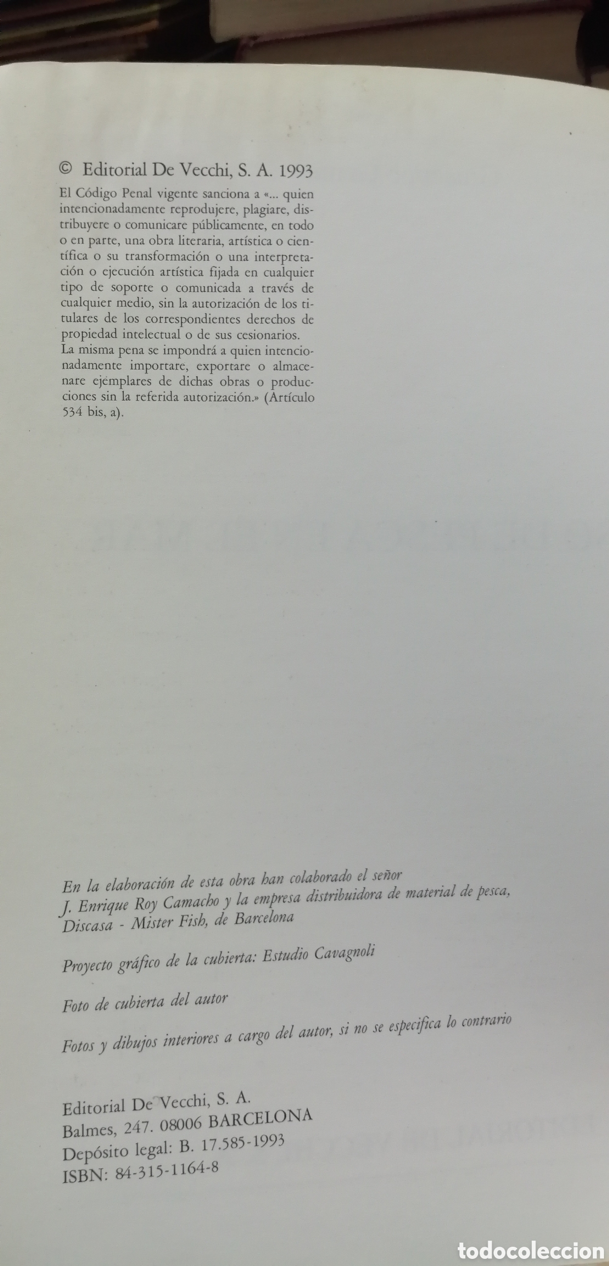 Coleccionismo deportivo: Curso de pesca en el mar Giuseppe Genta Editorial de Vecchi 1993 - Foto 6