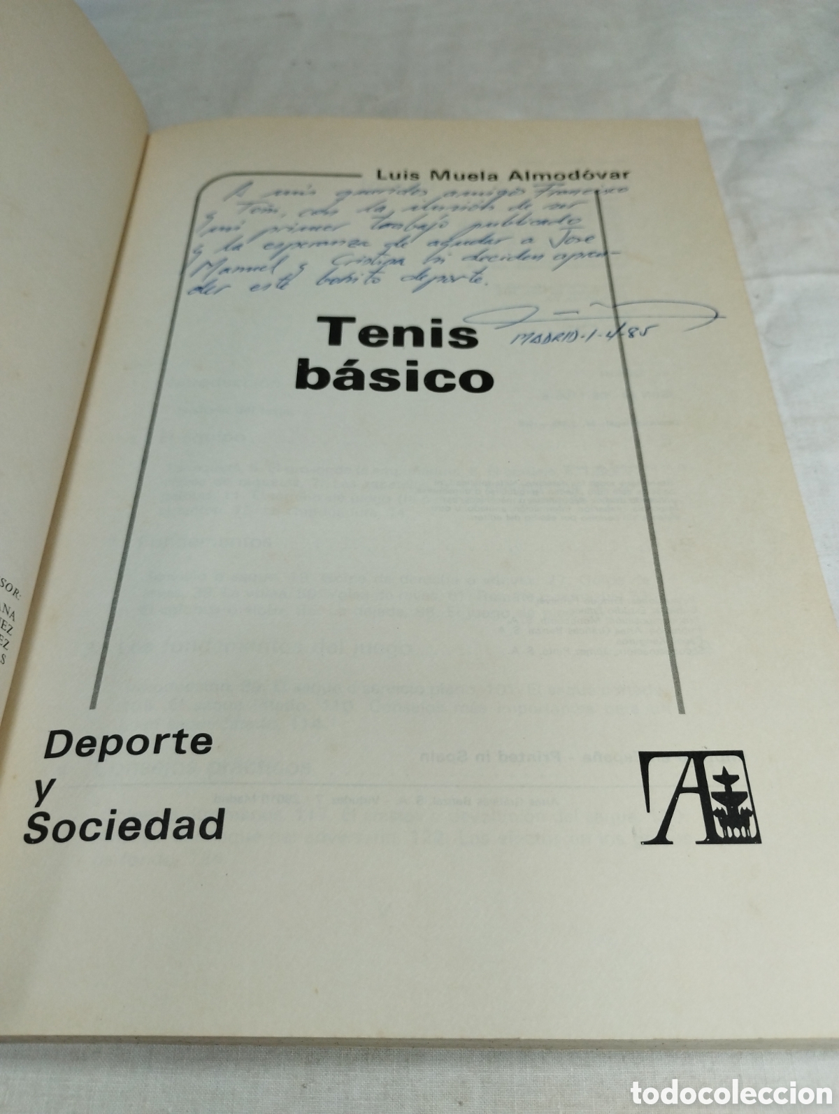 Coleccionismo deportivo: Tenis b&aacute;sico. Luis Muela, 1985 - Foto 2
