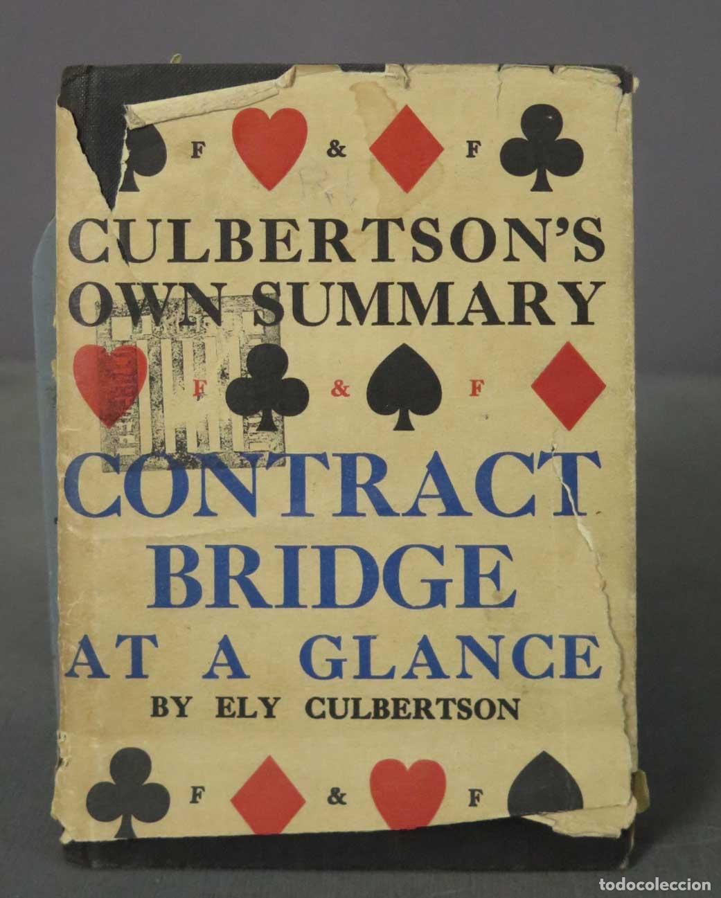 Coleccionismo deportivo: Contract Bridge At A Glance - Culbertson&acute;s Own Summary - Edition Ely Culbertson - Foto 1