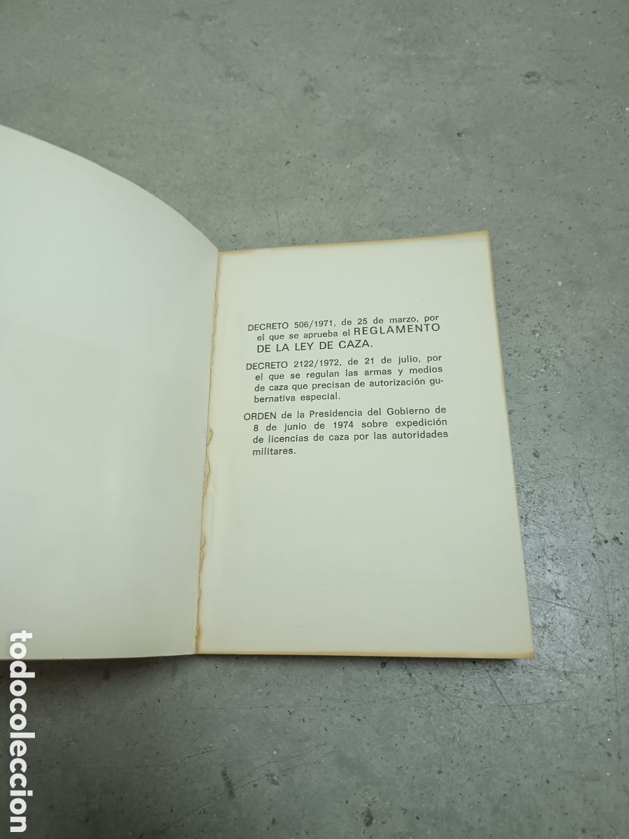 Coleccionismo deportivo: REGLAMENTO DE CAZA - 1971 - Foto 3