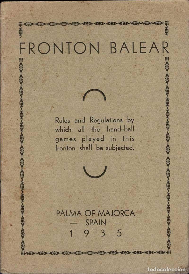 Coleccionismo deportivo: Fronton Balear - Foto 1