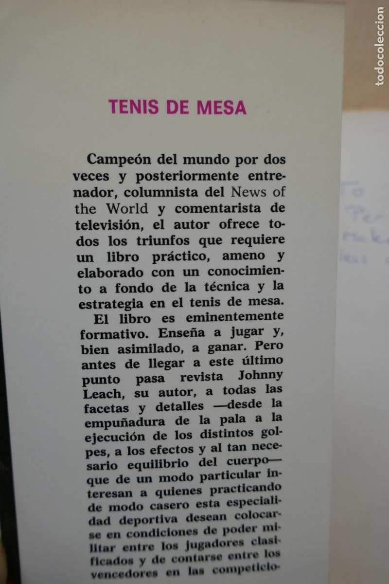 Coleccionismo deportivo: TENIS DE MESA - LEACH Johnny. - Foto 4