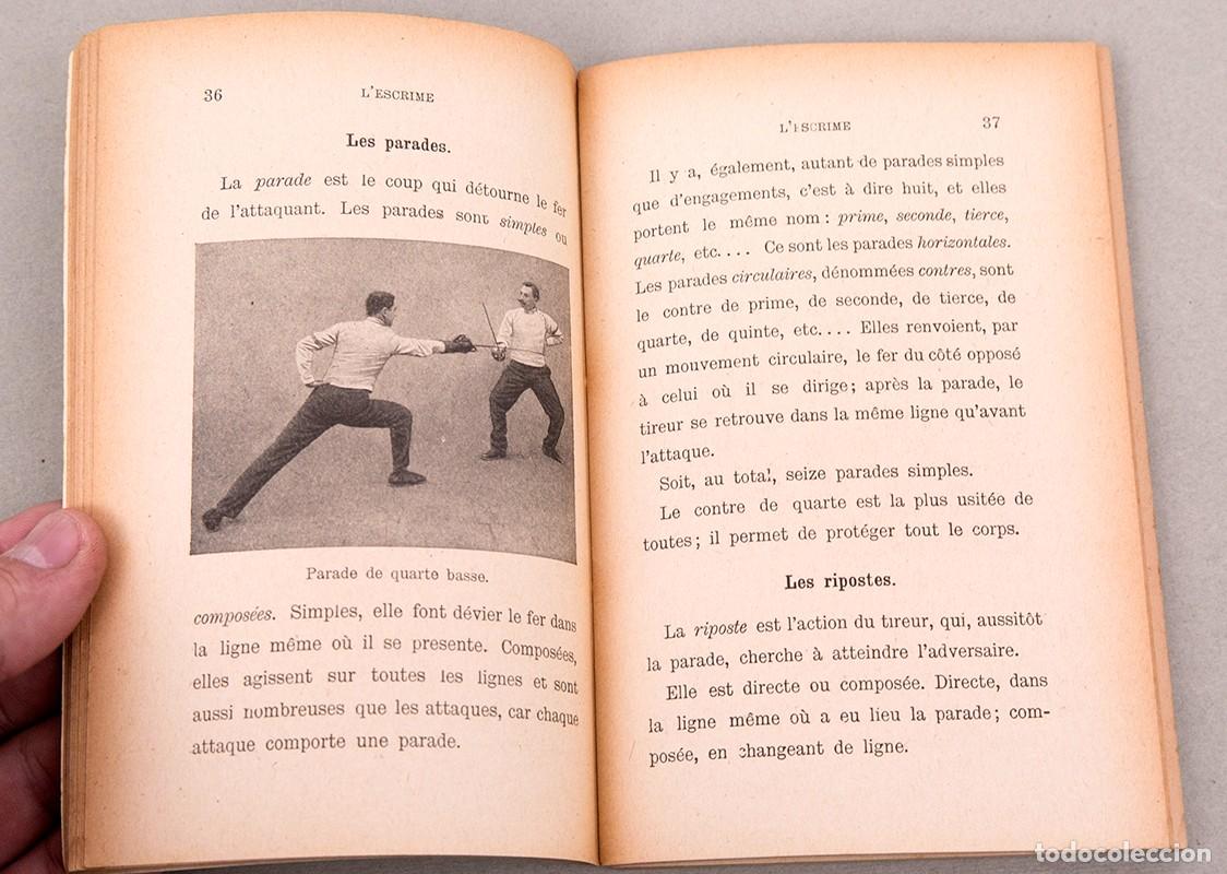 Coleccionismo deportivo: LESCRIME (ESGRIMA) : FLORETE, ESPADA Y SABLE - C. 1900 - Foto 4