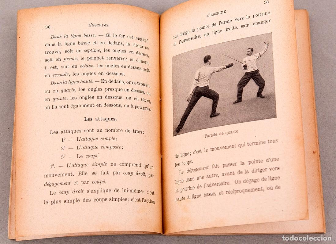 Coleccionismo deportivo: LESCRIME (ESGRIMA) : FLORETE, ESPADA Y SABLE - C. 1900 - Foto 6