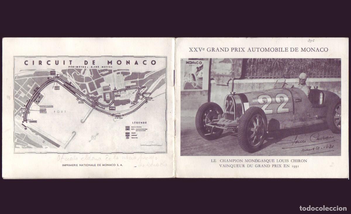 Coleccionismo deportivo: Librito &rdquo;XXVe Grand Prix Automobile de M&oacute;naco&rdquo; (1967) | Louis Chiron (Bugatti Tipo 51)