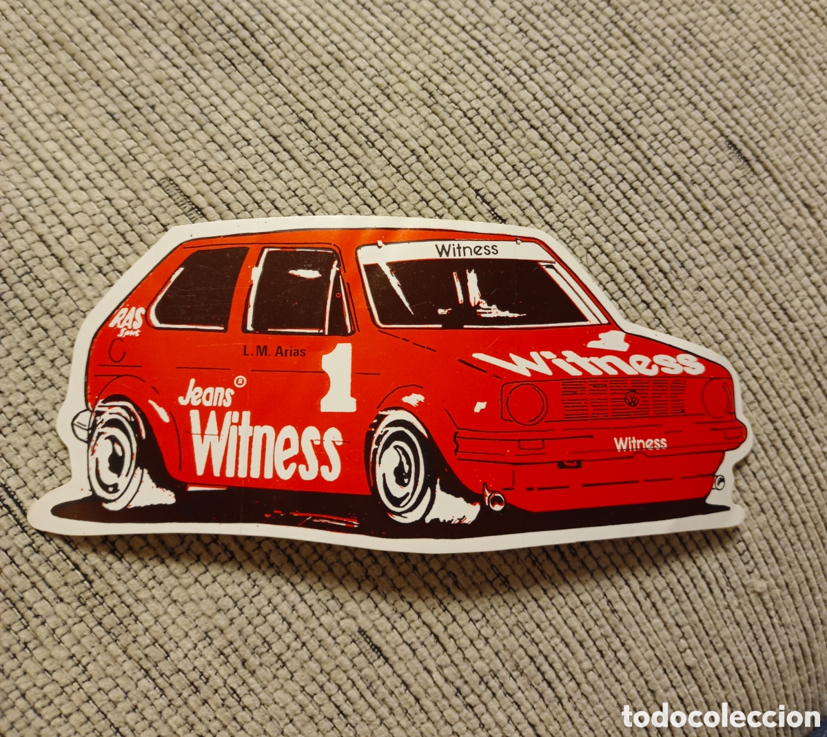 Coleccionismo deportivo: Antigua pegatina golf gti Witness