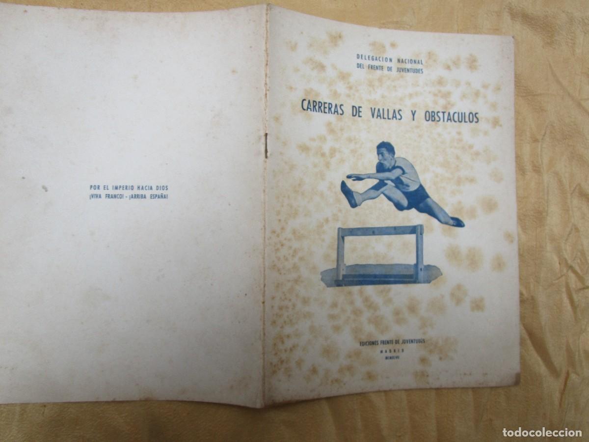 Collezionismo sportivo: Atletismo - Frente Juventudes 1947 - manual: Carreras de vallas y obst&aacute;culos - 24pag ilustrado.+
