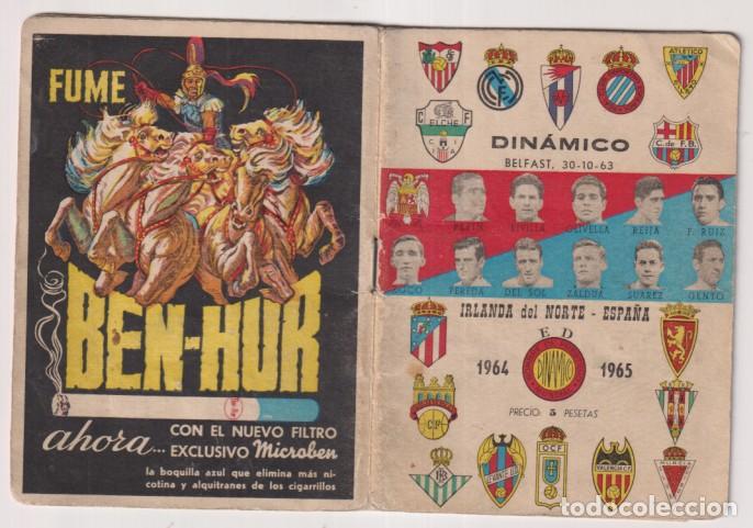 Coleccionismo deportivo: Calendario de Futbol din&aacute;mico. Librillo 1964-1965. (12x9 C.) 36 p&aacute;ginas. Publicidad de Tabaco Ben-Hu