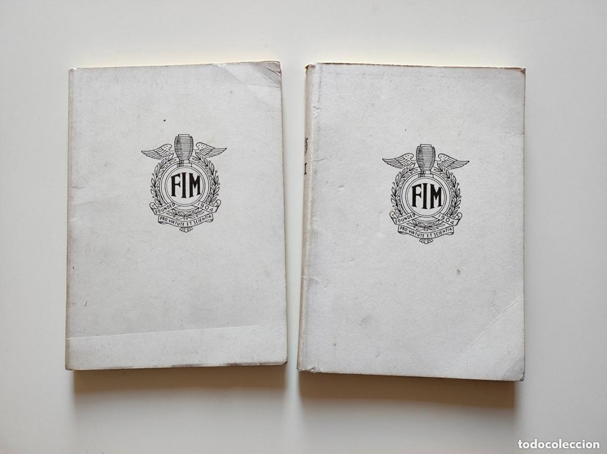Colecionismo desportivo: 2 libros Federacion Internacional Motociclista, estatutos, reglamento, a&ntilde;o 1968 Motociclismo