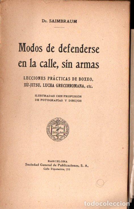 Coleccionismo deportivo: MODOS DE DEFENDERSE EN LA CALLE SIN ARMAS (SOCIEDAD GENERAL, c. 1930)