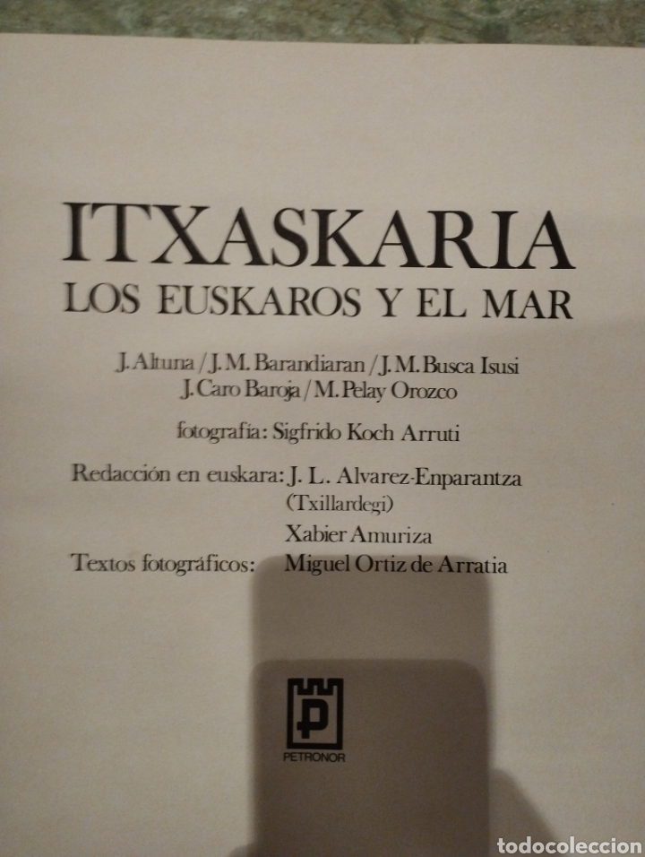 Libros: Itxaskaria Los Euskaros y el mar 1978 - Foto 3