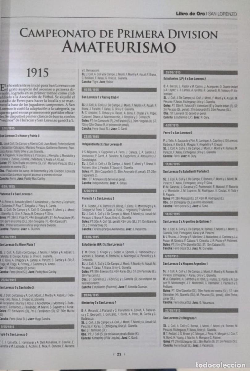 Libros: San Lorenzo Libro de Oro 1908-2013 - Foto 2