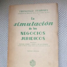 Libri: LA SIMULACION DE LOS NEGOCIOS JURIDICOS. FRANCISCO FERRARA.