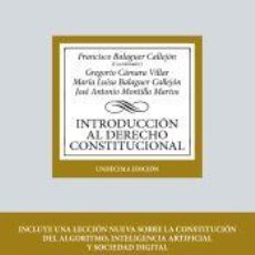 Libros: INTRODUCCIÓN AL DERECHO CONSTITUCIONAL - MONTILLA MARTOS, JOSÉ ANTONIO; BALAGUER CALLEJÓN, MARÍA. Lote 362896430