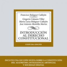 Libros: INTRODUCCIÓN AL DERECHO CONSTITUCIONAL - BALAGUER CALLEJÓN, FRANCISCO; CÁMARA VILLAR, GREG. Lote 363465910