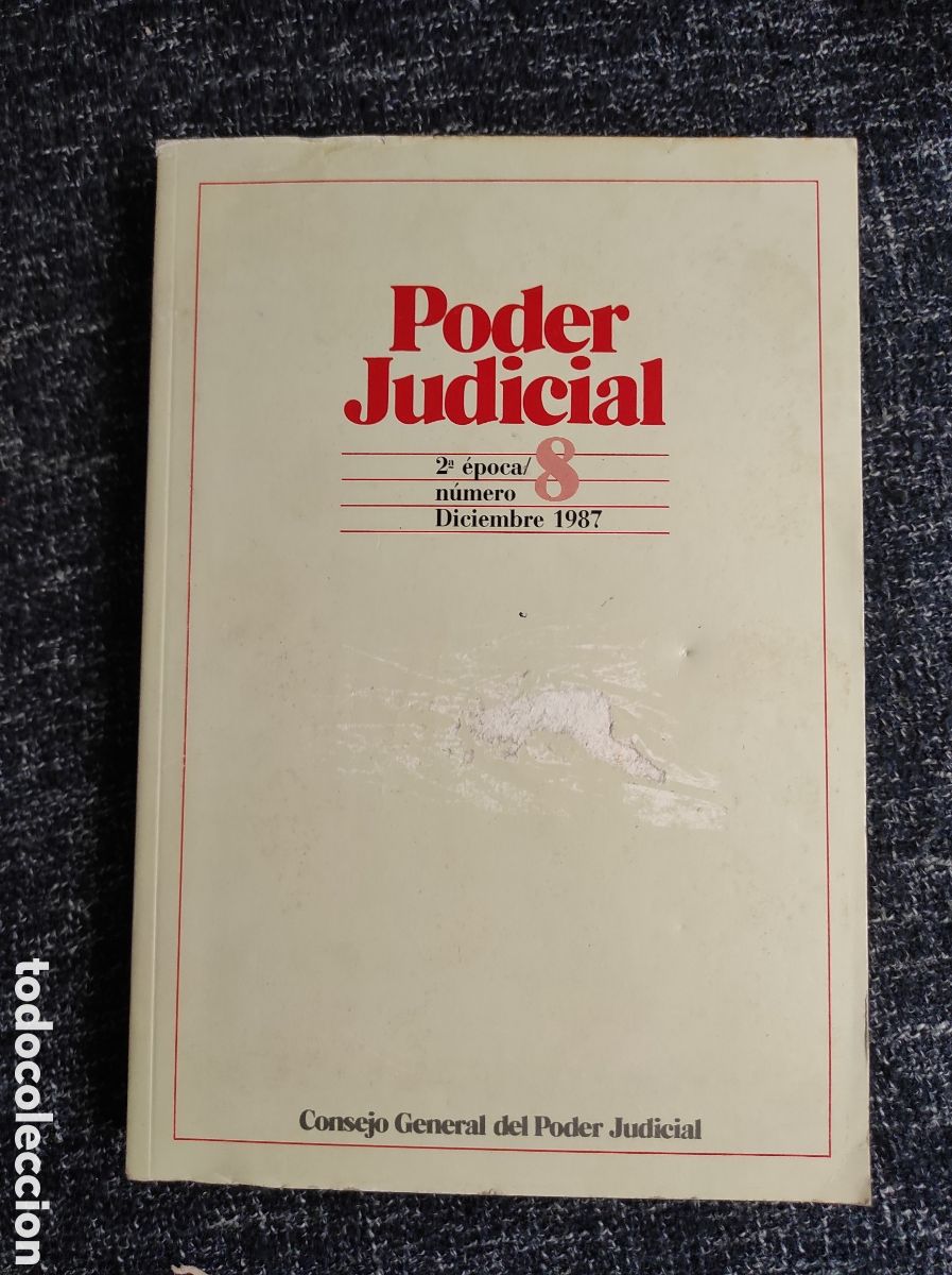 Libros: PODER JUDICIAL. 2&ordf; EPOCA NUMERO 8 - DICIEMBRE 1987 - Foto 1