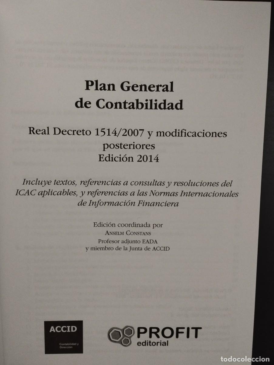 Libros: PLAN GENERAL DE CONTABILIDAD (VV.AA, BRESCA) - Foto 3