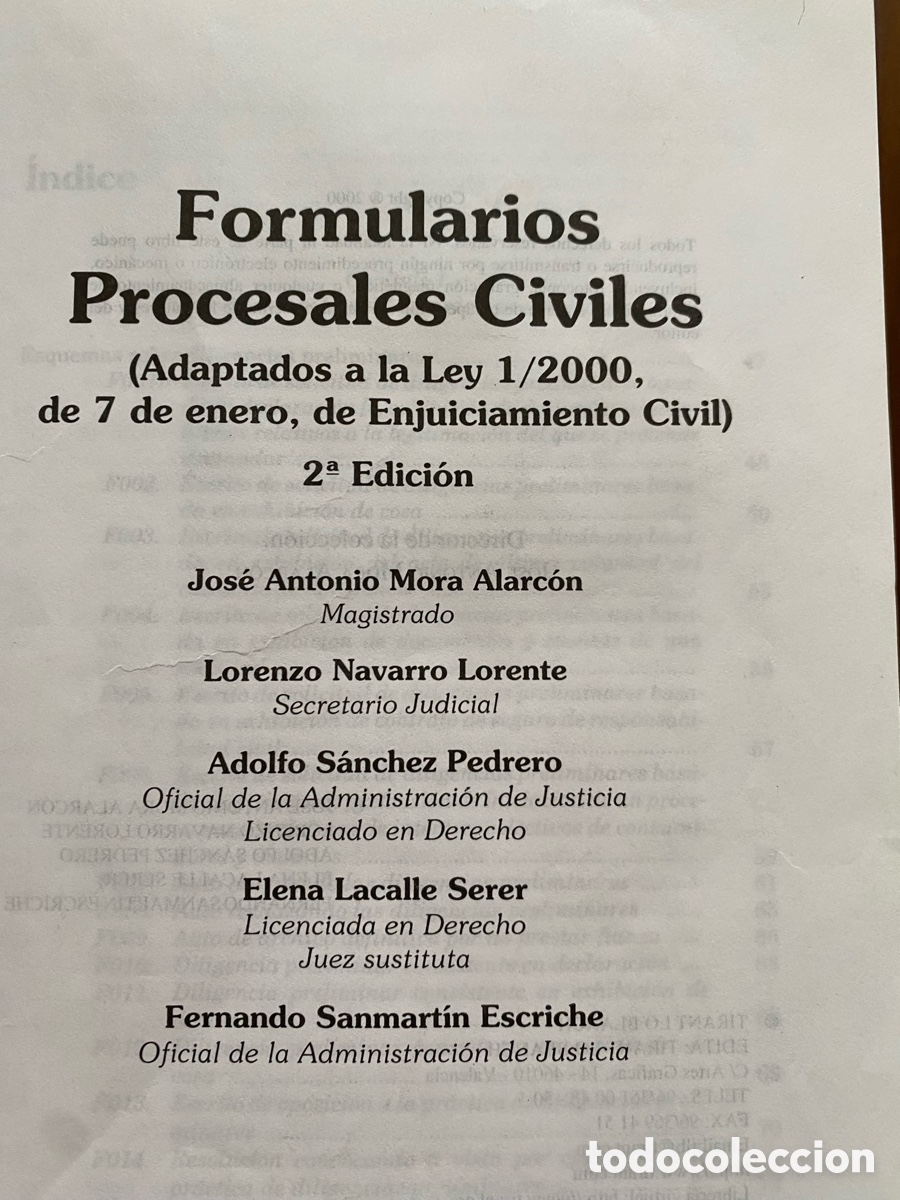 Libros: LIBRO FORMULARIOS PROCESALES CIVILES - Foto 2