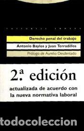 Livros: Derecho penal del trabajo - Terradillos, Juan; Baylos, Antonio