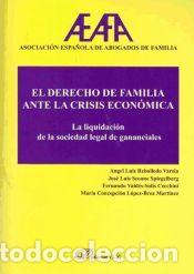 Libros: El derecho de familia ante la crisis econ&oacute;mica. La liquidaci&oacute;n de la sociedad de gananciales -