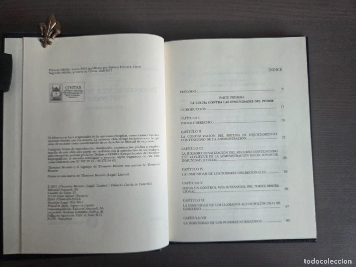 Libros: Democracia,ley e inmunidades del poder. Garc&iacute;a de Enterr&iacute;a - Foto 2