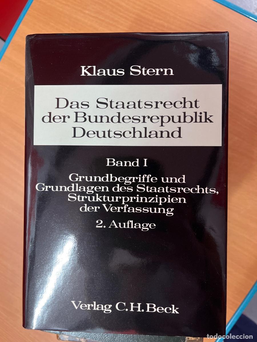 Libros: Klaus Stern Das Staatsrecht der Bundesrepublik Deutschland Band I, 2. Auflage, Beck, 1984