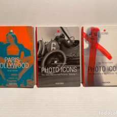 Libros: LOTE DE 3 LIBROS TASCHEN PHOTO ICONS - PARIS HOLLYWOOD