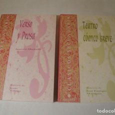 Libros: VERSO Y PROSA DE ANTONIO MACHADO Y TEATRO CÓMICO BREVE. EDELVIVES. NUEVOS.. Lote 135451786