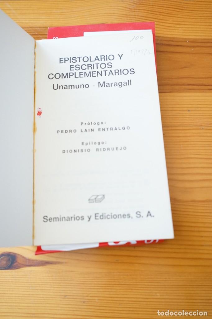 Libros: Epistolario entre Unamuno y Maragall. - Foto 2
