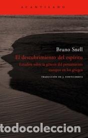 Libros: EL DESCUBRIMIENTO DEL ESPIRITU - SNELL, BRUNO - Foto 1