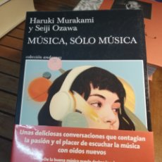 Libros: MÚSICA, SÓLO MÚSICA HARUKI MURAKAMI | SEIJI OZAWA. Lote 310637108