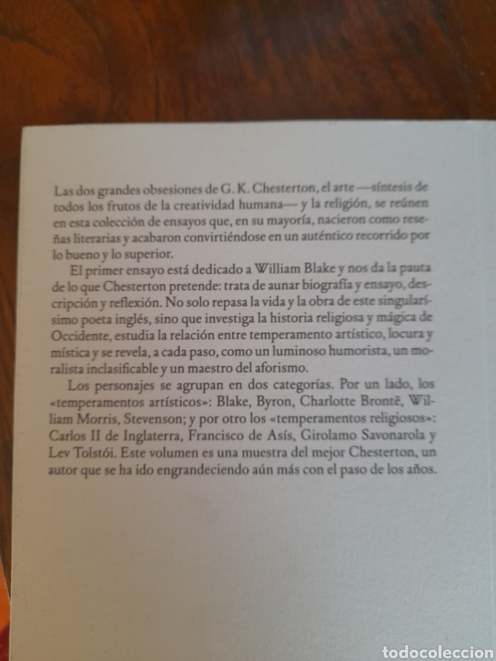 Libros: Temperamentos. CK Chesterton - Foto 3