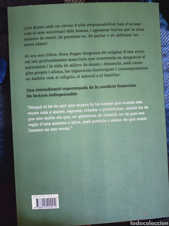 Libros: La desgracia de ser dona.Rosa Regas - Foto 2