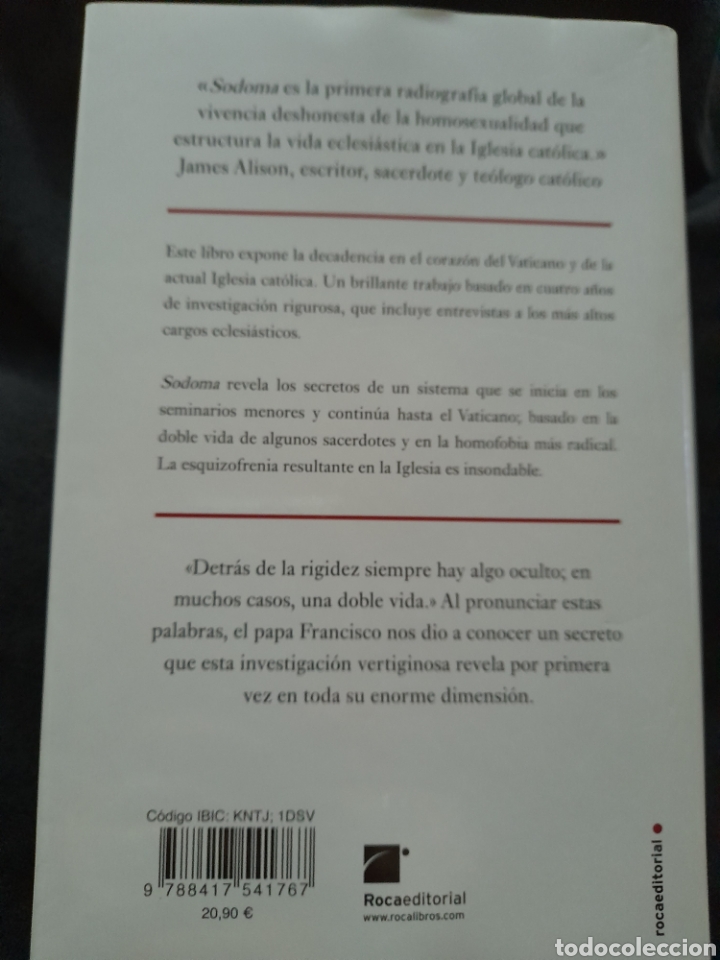 Libros: Sodoma. Poder y esc&aacute;ndalo en el Vaticano. Fr&eacute;d&eacute;ric Martel - Foto 2