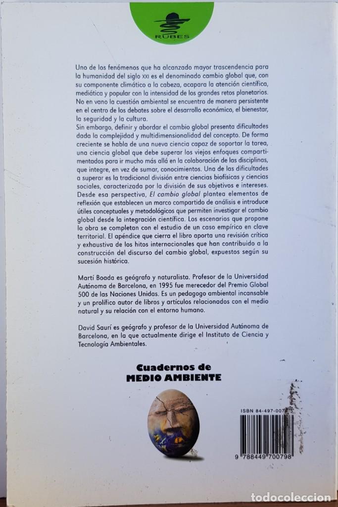 Libros: EL CAMBIO GLOBAL- BOADA, MARTI- RUBES EDITORAL S.L, 2002 - Foto 2