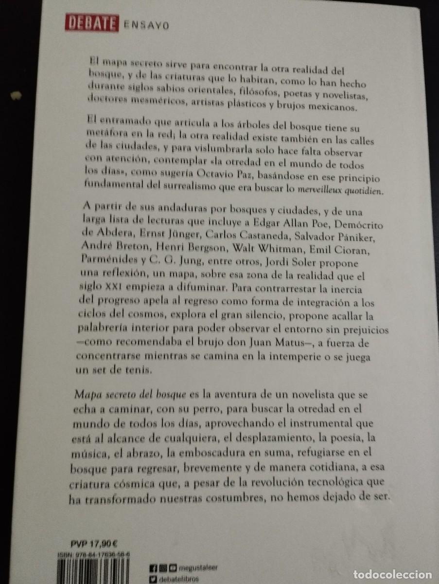 Libros: MAPA SECRETO DEL BOSQUE (JORDI SOLER, DEBATE ) - Foto 2