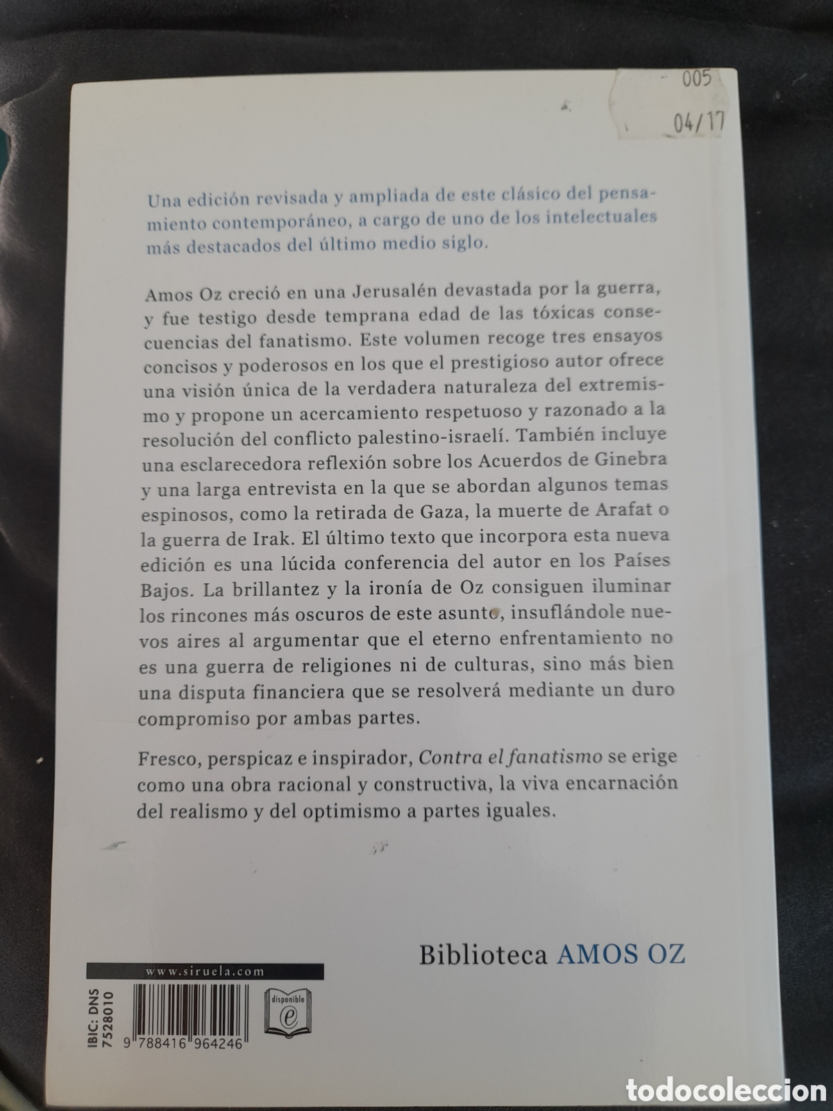 Libros: Contra el fanatismo. Amos Oz - Foto 2
