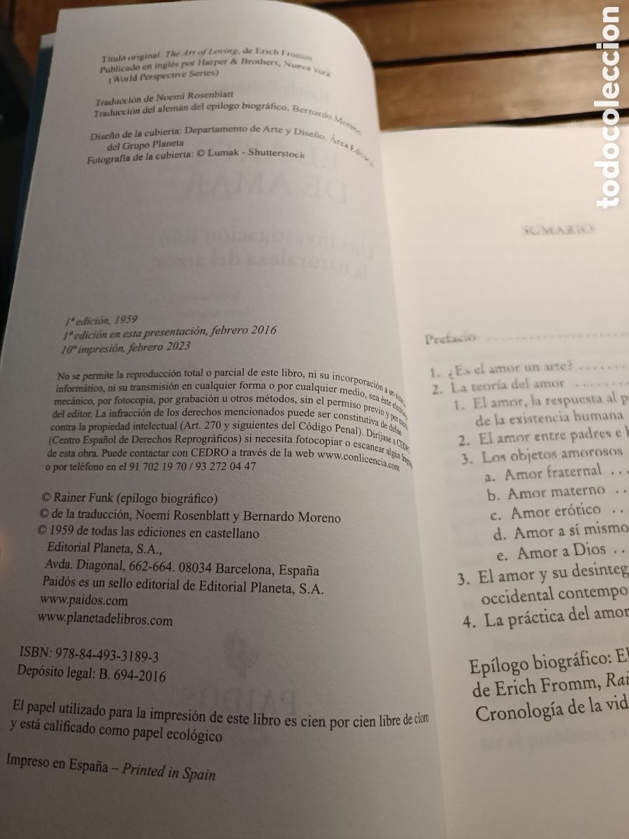 Libros: Erich fromm el arte de amar paidos 2023 - Foto 4