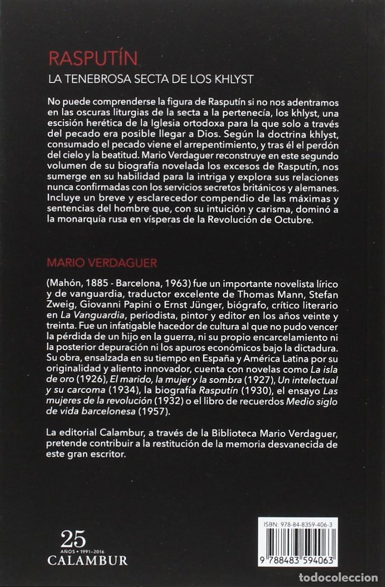 Libros: Mario Vardaguer - Rasput&iacute;n, la tenebrosa secta de los Khlyst - Foto 2