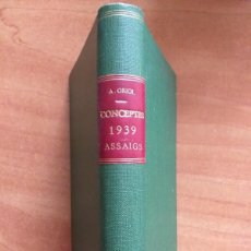 Libros: CONCEPTES 1939 - ASSAIGS / A. ORIOL I ANGUERA - 1938 / EN CATALÁN