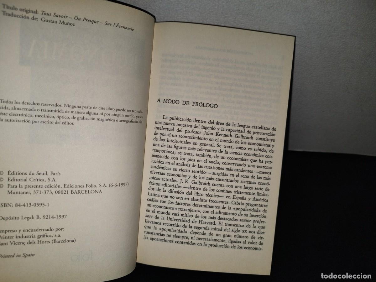 Libros: 121- INTRODUCCI&Oacute;N A LA ECONOM&Iacute;A - JOHN KENNETH, GALBRAITH - Foto 5