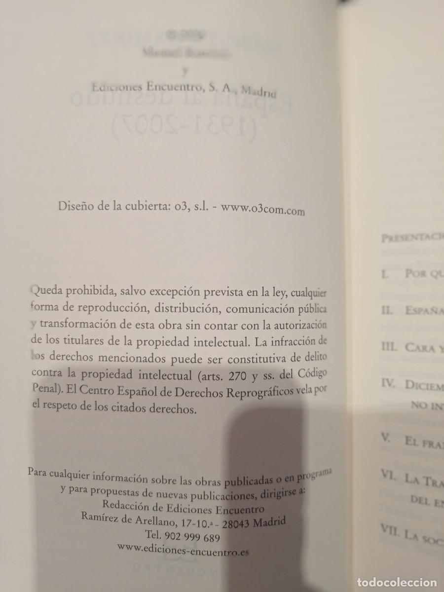 Libros: Espa&ntilde;a al desnudo (1931-2007) Manuel Ram&iacute;rez Jim&eacute;nez - Foto 4