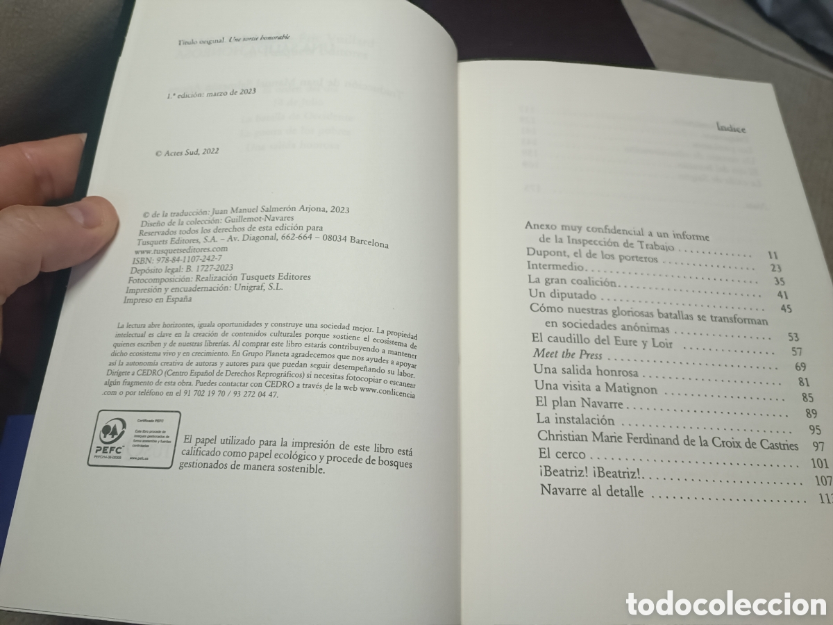 Libros: Una salida honrosa &Eacute;ric Vuillard tusquets - Foto 3