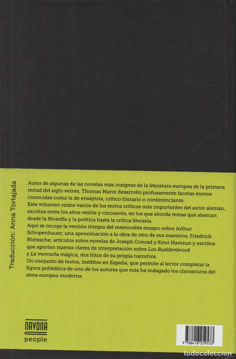 Libros: Textos cr&iacute;ticos. Thomas Mann. Navona. 1&ordf;edici&oacute;n. 2006. NUEVO. - Foto 2