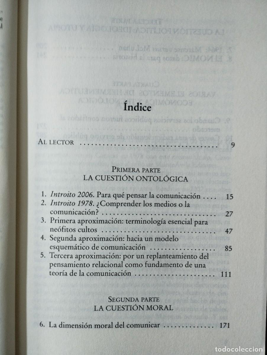 Libros: COMPRENDER LA COMUNICACION (A.PASQUALI, GEDISA) - Foto 3