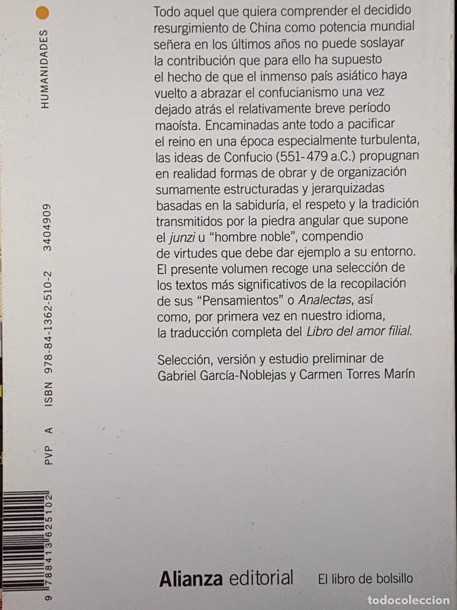 Libros: CONFUCIO, TEXTOS ESCOGIDOS - ALIANZA EDITORIAL - Foto 2